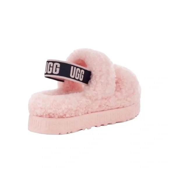 Pink UGG FUFITA fur sandals - Picture 4 of 6